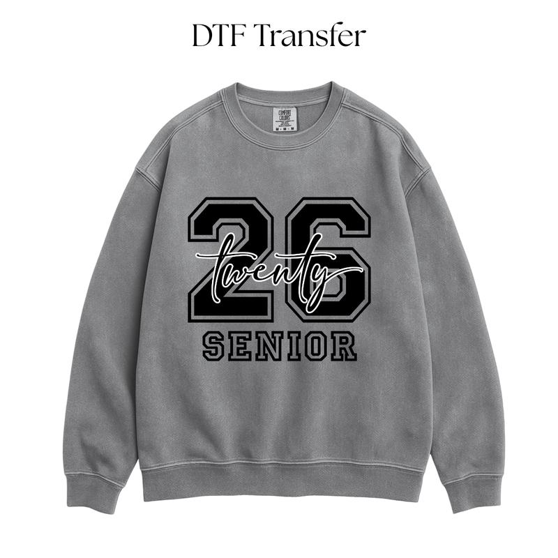 26 Senior Black DTF Transfer