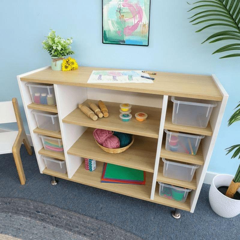 Whitney Brothers elevated Combo Tray Storage Cabinet